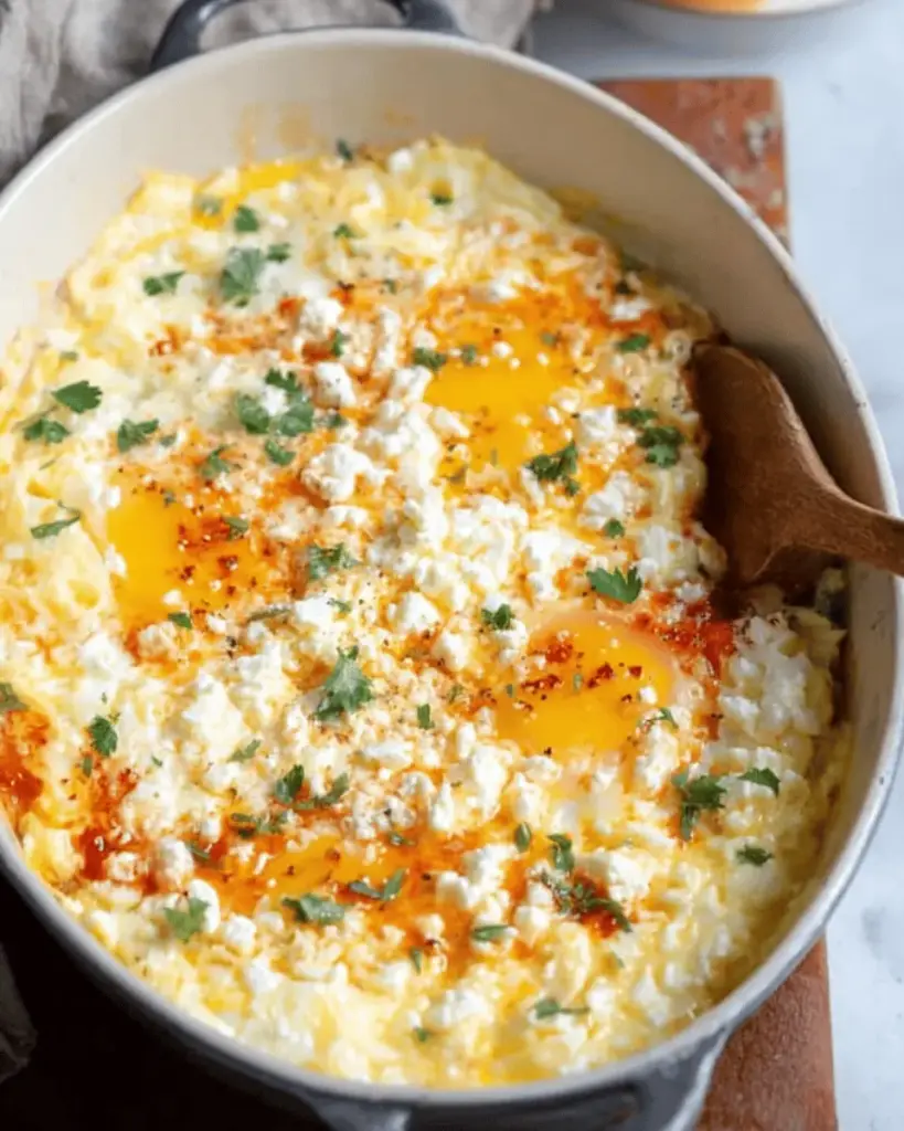 Baked Feta Eggs