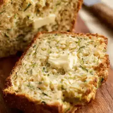 Cheesy Zucchini Bread (No Yeast)