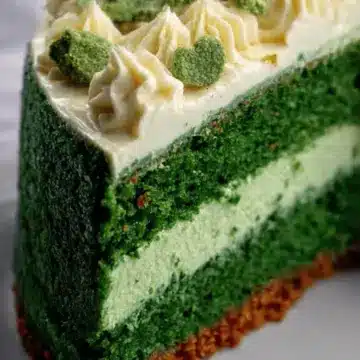 Green Velvet Cheesecake Cake