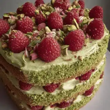 Pistachio Raspberry Cake