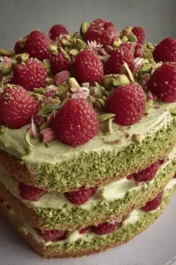 Pistachio Raspberry Cake