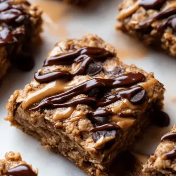 Peanut Butter Banana Chocolate Chip Oatmeal Bars