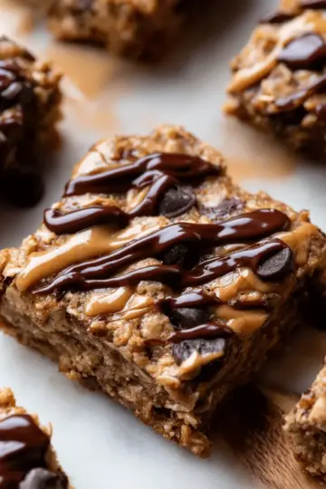 Peanut Butter Banana Chocolate Chip Oatmeal Bars
