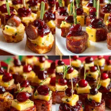 Smoked Sausage Cranberry Cheddar Bites
