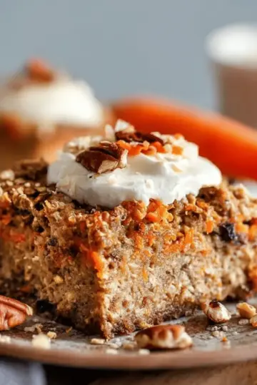 Healthy Carrot Cake Baked Oatmeal