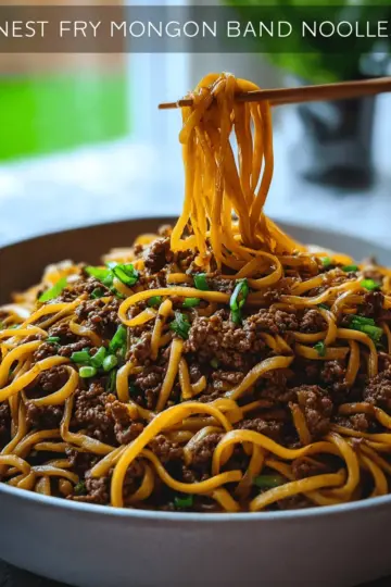 Mongolian Ground Beef Noodles