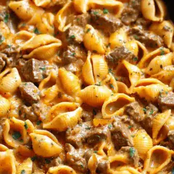 Creamy Beef and Shells