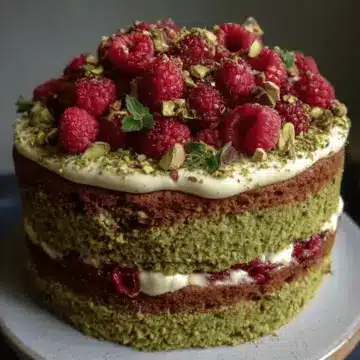 Pistachio Raspberry Cake