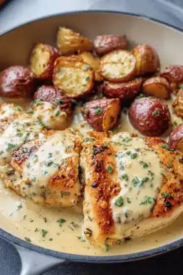 Chicken and Potatoes with Dijon Cream Sauce