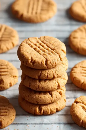Chewy 3-Ingredient Peanut Butter Cookies