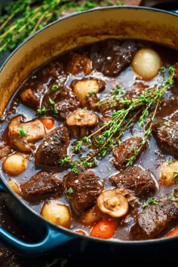Beef Bourguignon (French Red-Wine Beef Stew)