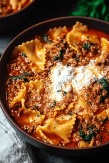 One Pot Lasagna Soup