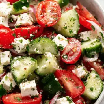 Greek Cucumber Tomato Feta Salad