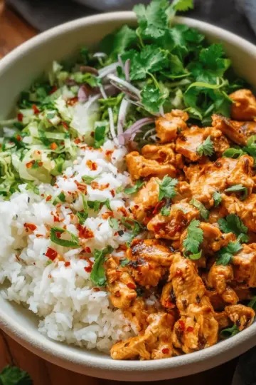 Coconut Chicken Rice Bowl DF GF HP MP Q