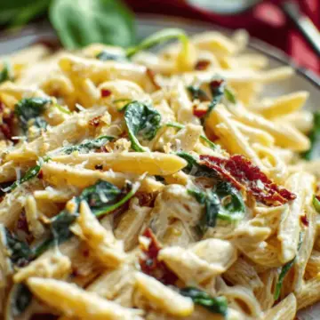 Creamy Sun-Dried Tomato and Spinach Pasta