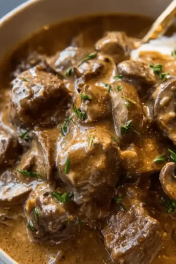 Slow Cooker Beef Stroganoff Stew