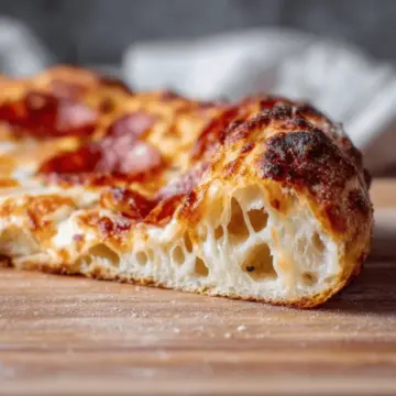 artisan pizza dough- crispy, chewy, bubbly crust