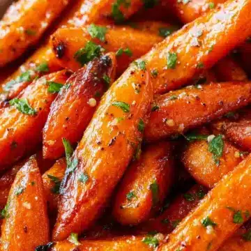 Honey Garlic Butter Roasted Carrots Recipe