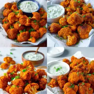 Cauliflower Buffalo Wings with Vegan Ranch Dip