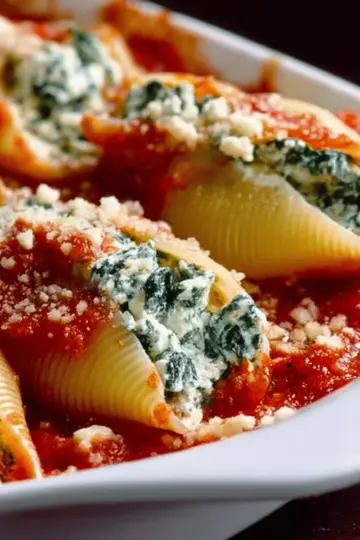 Spinach and Ricotta Stuffed Shells