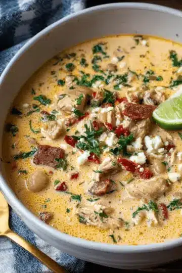 Creamy Cajun White Chicken Chili