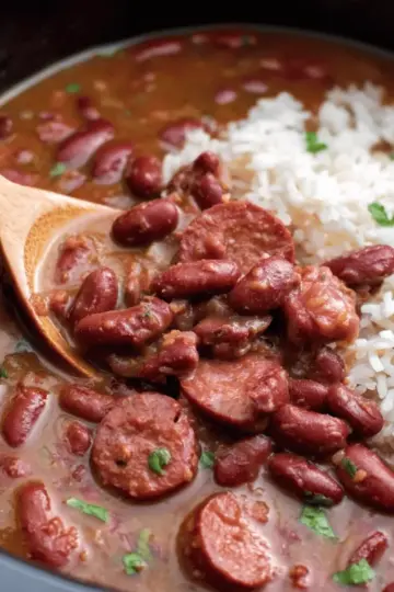 Slow Cooker Cajun Red Beans and Rice