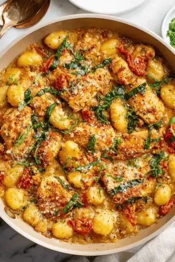 Garlic Chicken Gnocchi Skillet: 30 Minutes, GF
