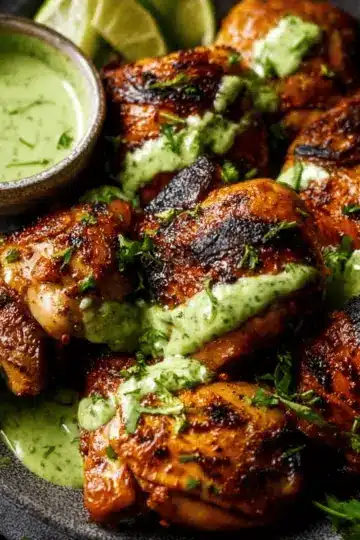 Peruvian Chicken with Green Sauce (Aji Verde)