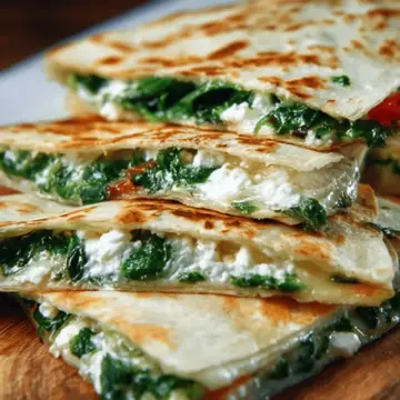 Spinach and Feta Quesadillas