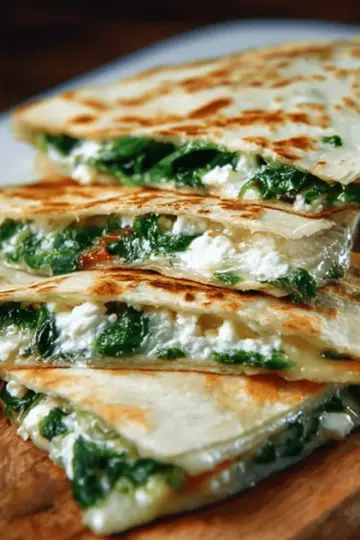 Spinach and Feta Quesadillas
