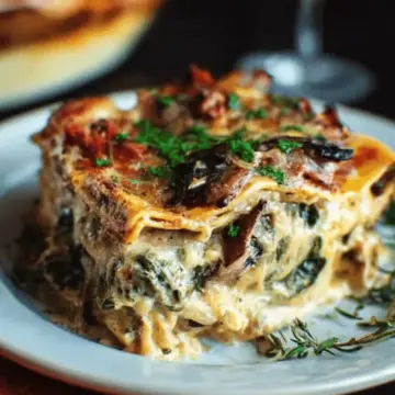 Mushroom Spinach Lasagna