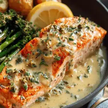 Baked Salmon with Amazing Lemon Sauce