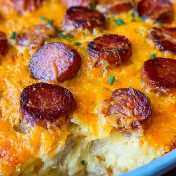 Smoked Sausage and Cheesy Potato Casserole
