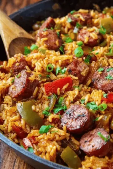 Cajun Sausage and Rice Skillet
