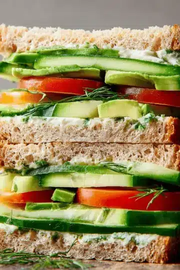 Loaded Cucumber & Avocado Sandwich