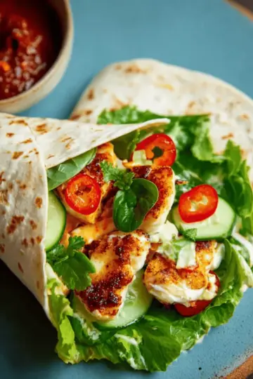 Sweet Chilli Halloumi Wrap