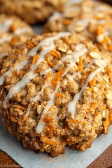 Healthy Carrot Cake Oatmeal Cookies