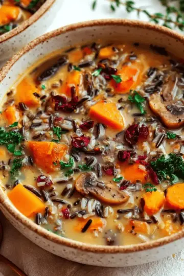 Cozy Autumn Wild Rice Soup