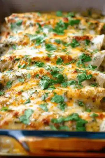 Easy Green Chicken Enchiladas