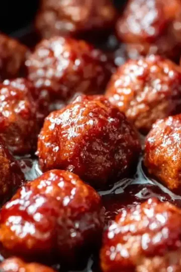 Crockpot grape jelly & BBQ meatballs