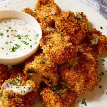 Air Fryer Ranch-Breaded Mushrooms
