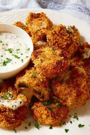 Air Fryer Ranch-Breaded Mushrooms