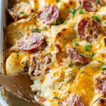 Baked Kielbasa Pierogi Casserole