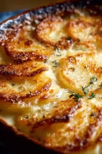 Crispy Parmesan and Gruyere Potato Gratin