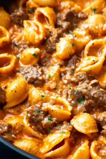 Creamy Beef and Shells