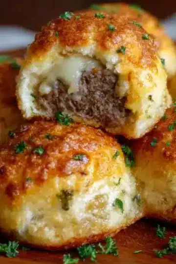 Garlic Parmesan Cheeseburger Bombs Recipe