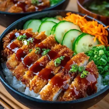 Japanese Katsu Bowls with Tonkatsu Sauce: Crispy & Flavorful Recipe