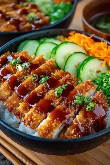 Japanese Katsu Bowls with Tonkatsu Sauce: Crispy & Flavorful Recipe