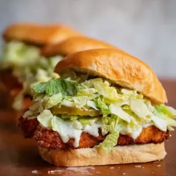 Crispy Chicken Caesar Sandwiches.