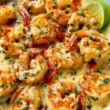 Creamy Garlic Prawns (Shrimp)